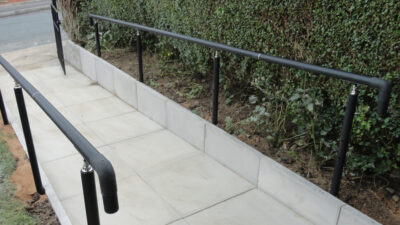 Image shows newly installed Easirail Handrails